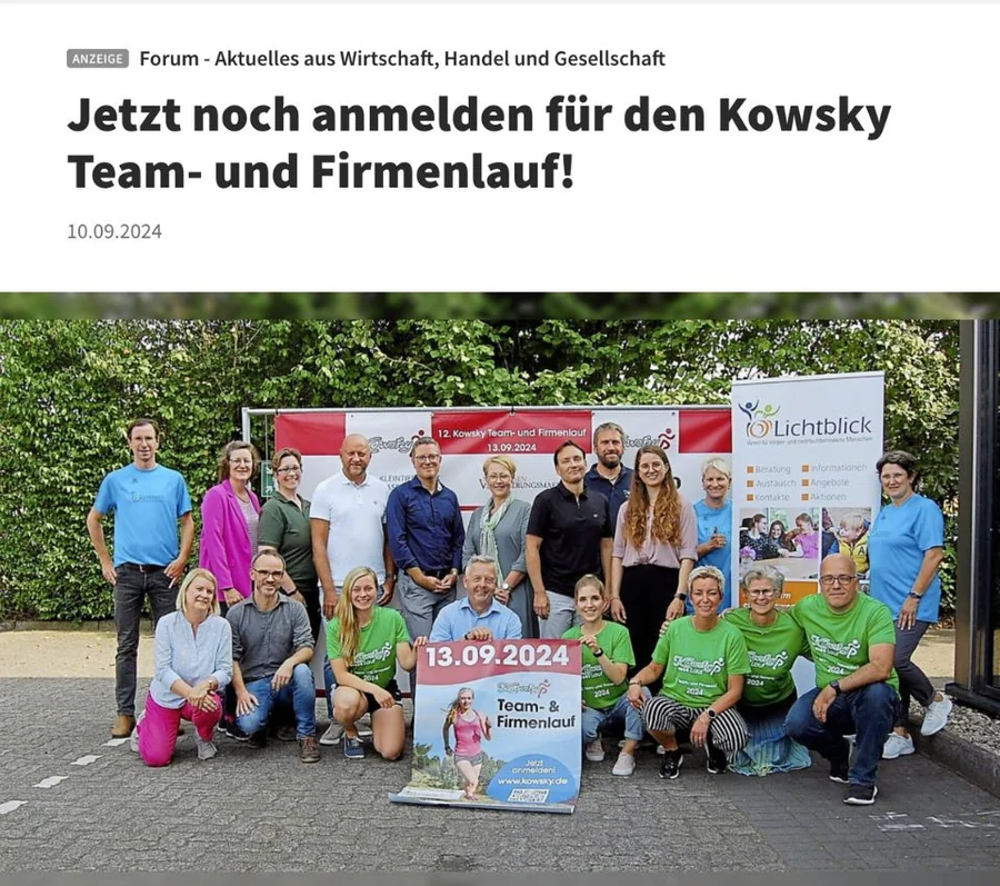 Sponsoren des Kowsky Team- und Firmenlaufs in Neumünster